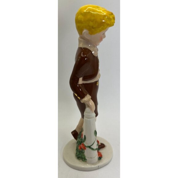 Rare Vtg Holland Mold Figurine Victorian Boy Hand Painted - Picture 5 of 11